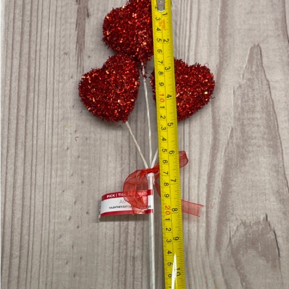 Ashland 3Pc Valentines Day Lot Kissing Booth Table Top Sign Heart Pick Red Heart - Picture 5 of 7
